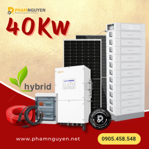 Hệ thống Hybrid hòa lưới 40Kw - Lưu Trữ 45Kwh | Hóa đơn điện từ 14-16Triệu