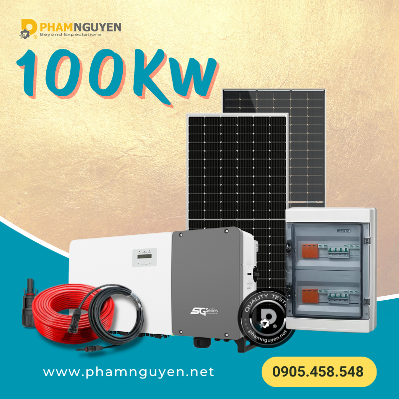 Hệ thống Hòa lưới bám tải 100Kw | Hóa đơn điện từ 35-38Triệu