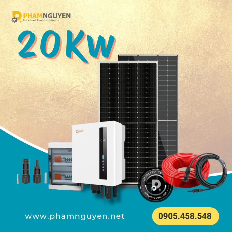 Hệ thống Hòa lưới bám tải 20Kw