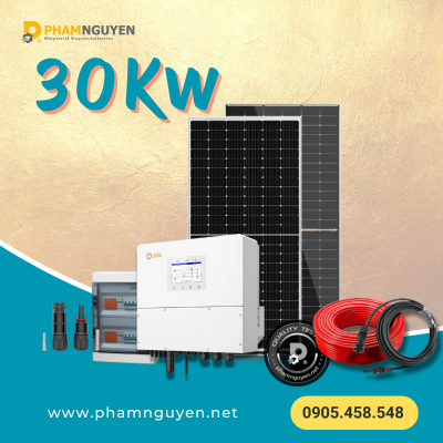 Hệ thống Hòa lưới bám tải 30Kw | Hóa đơn điện từ 9-11Triệu