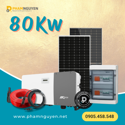 Hệ thống Hòa lưới bám tải 80Kw | Hóa đơn điện từ 28-30Triệu